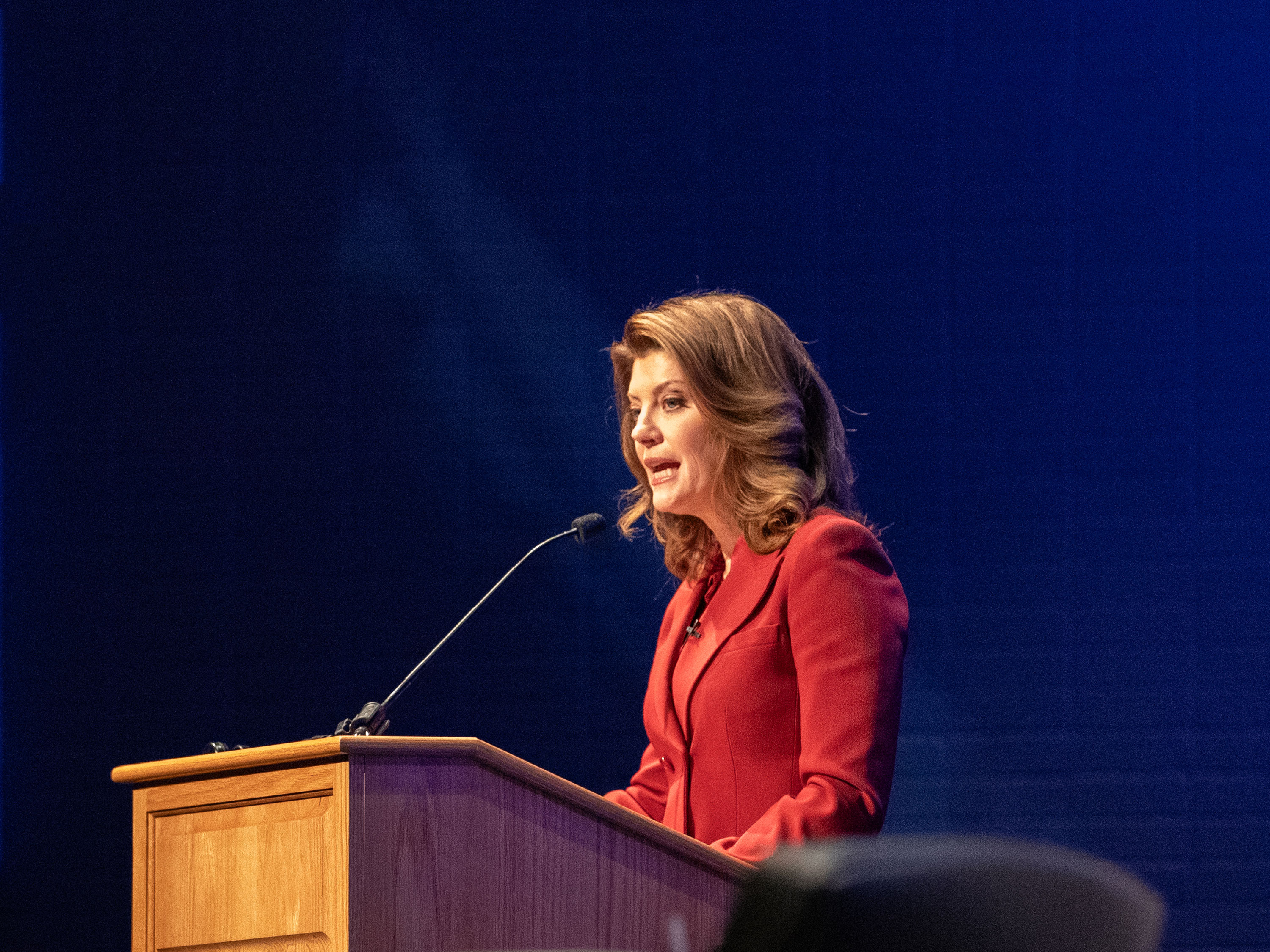 Norah O'Donnell at the 2024 Barton Speakers Series Event