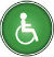 Wheelchair accessibility symbol.