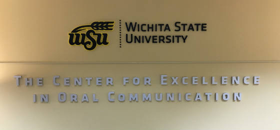 Center for Excellence in Oral Communication wall signage