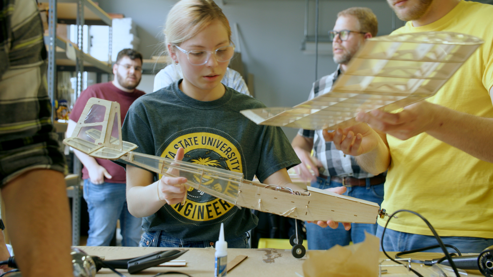 Students Building Aircraft