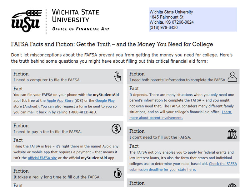 FAFSA Facts and Fiction image