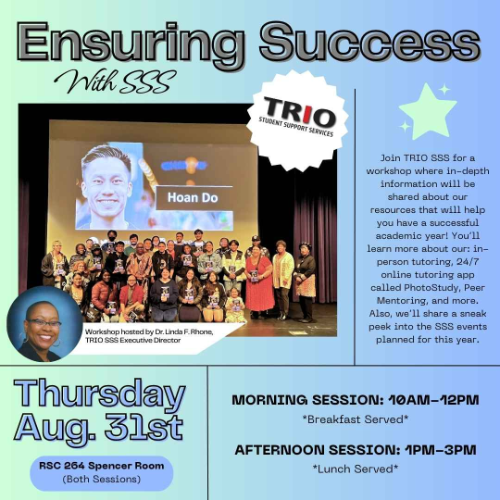 Ensuring Success with SSS in RSC room 264  Thursday, August 31st 2023
