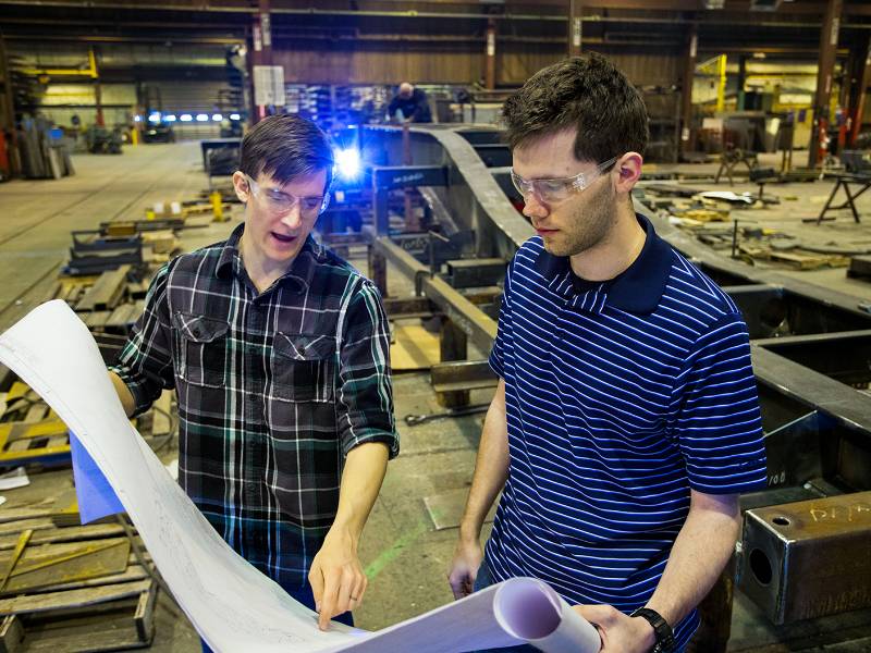 Enginnering students at internship.