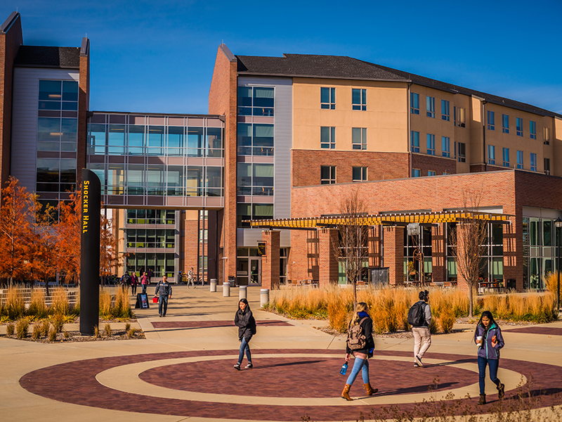 Shocker Hall east entrance.