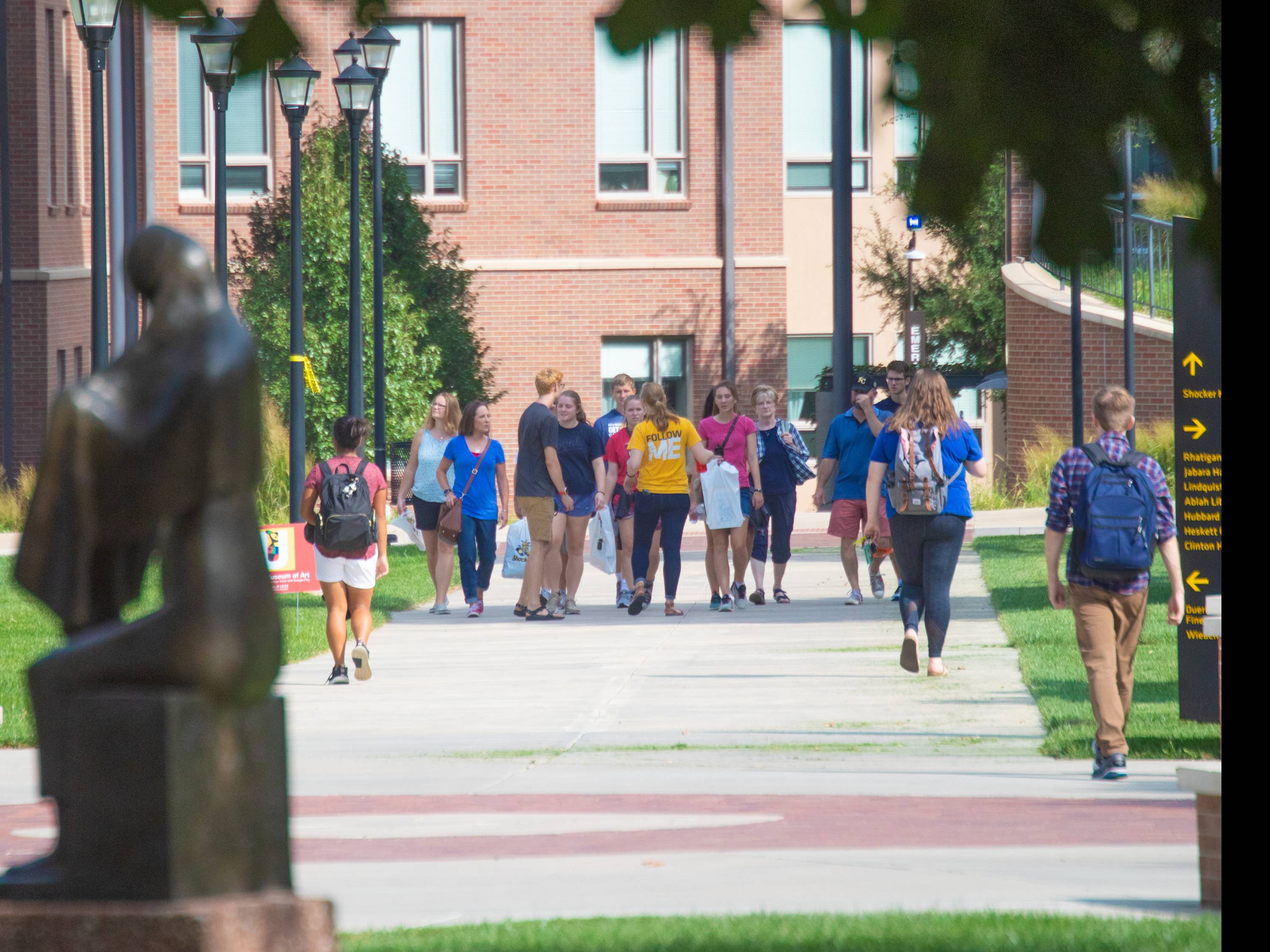 Students walking on camus