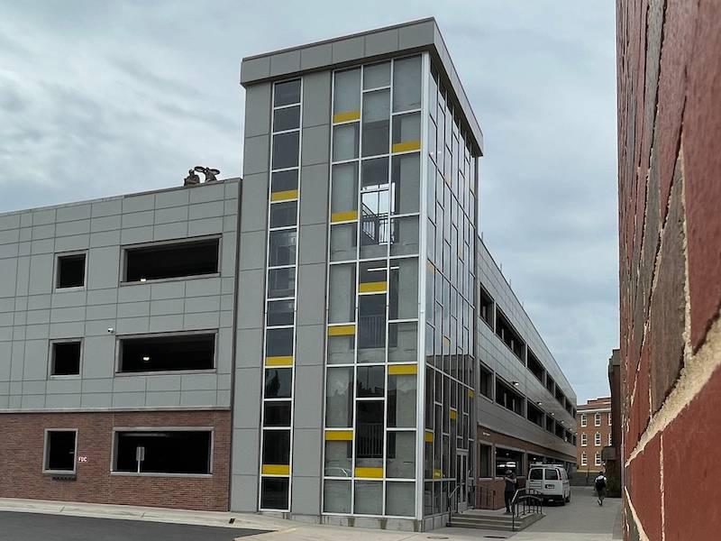 Photo of the parking garage.