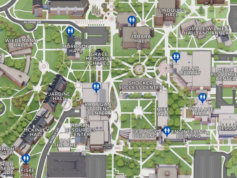 single-occupancy restrooms map
