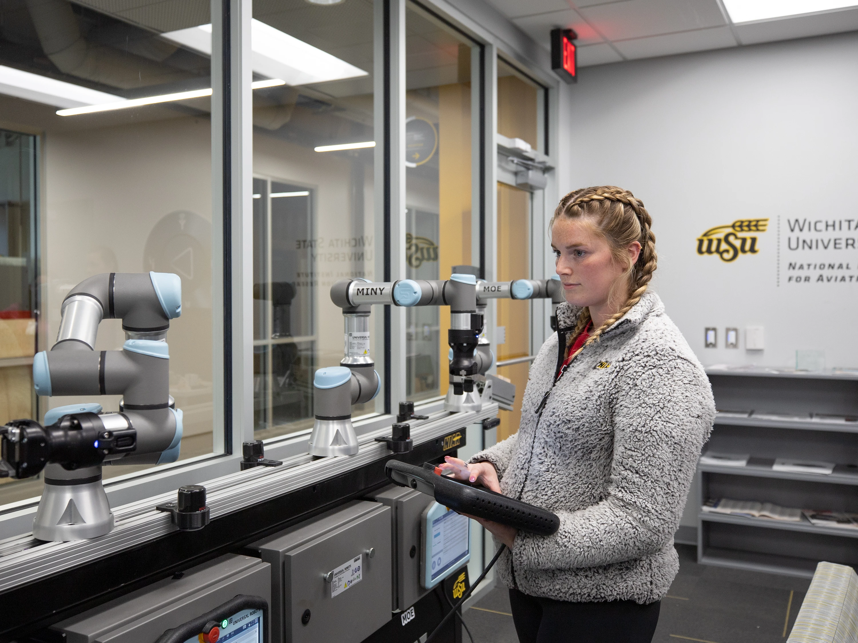 Robotics Lab student