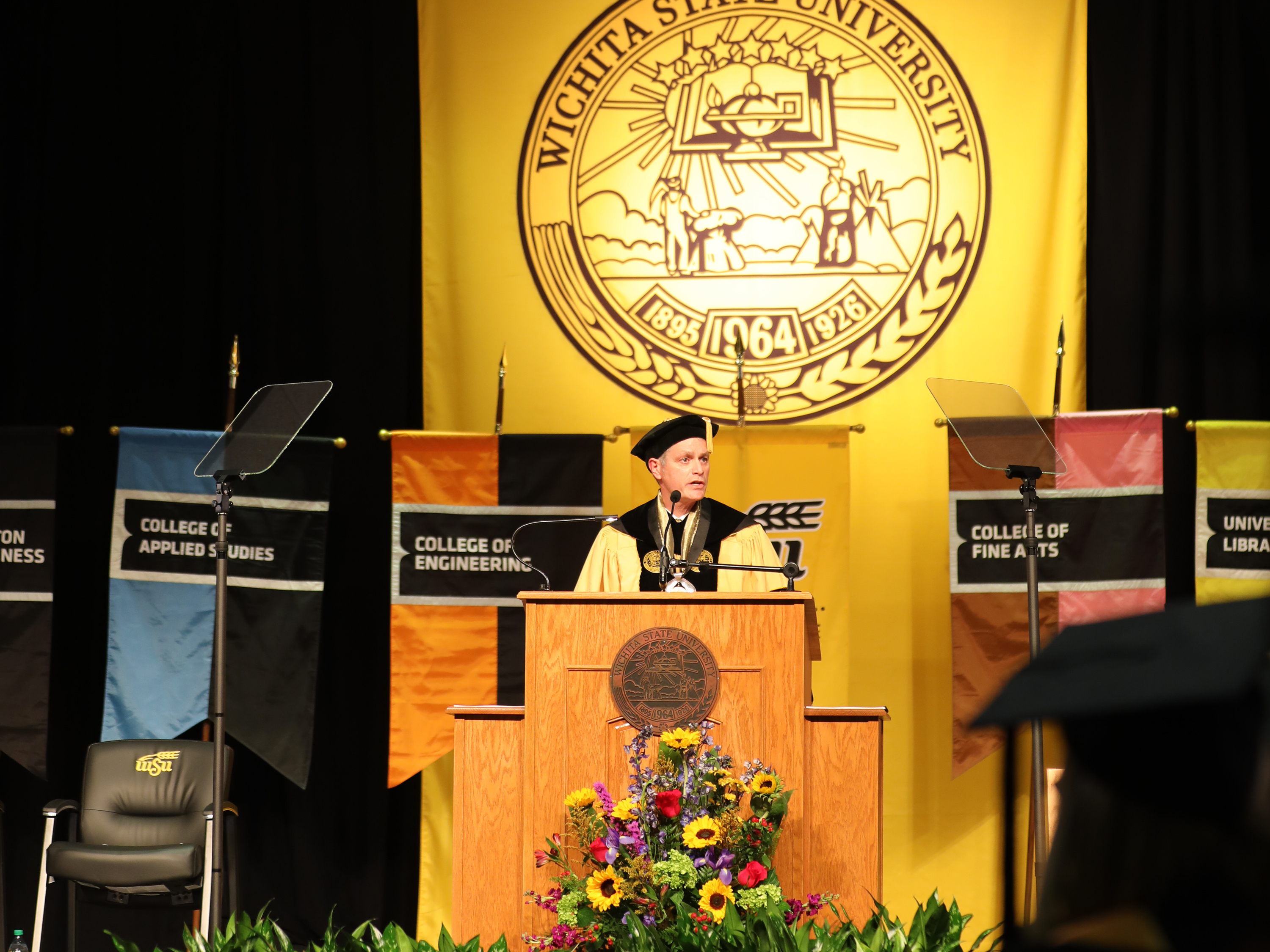 WSU President Rick Muma speaks at his Inauguration