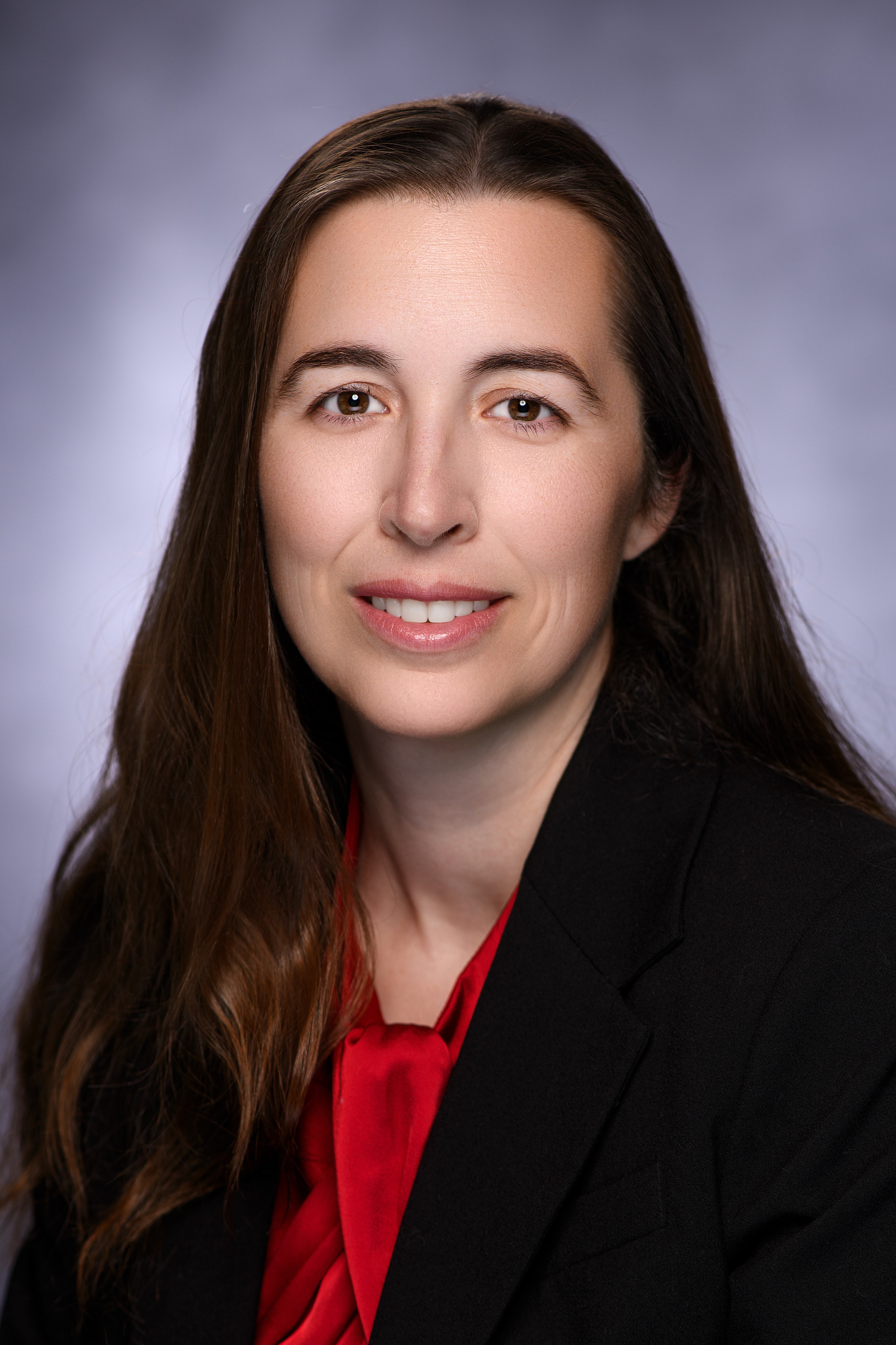 portrait of Ashley Haynes smiling at the camera
