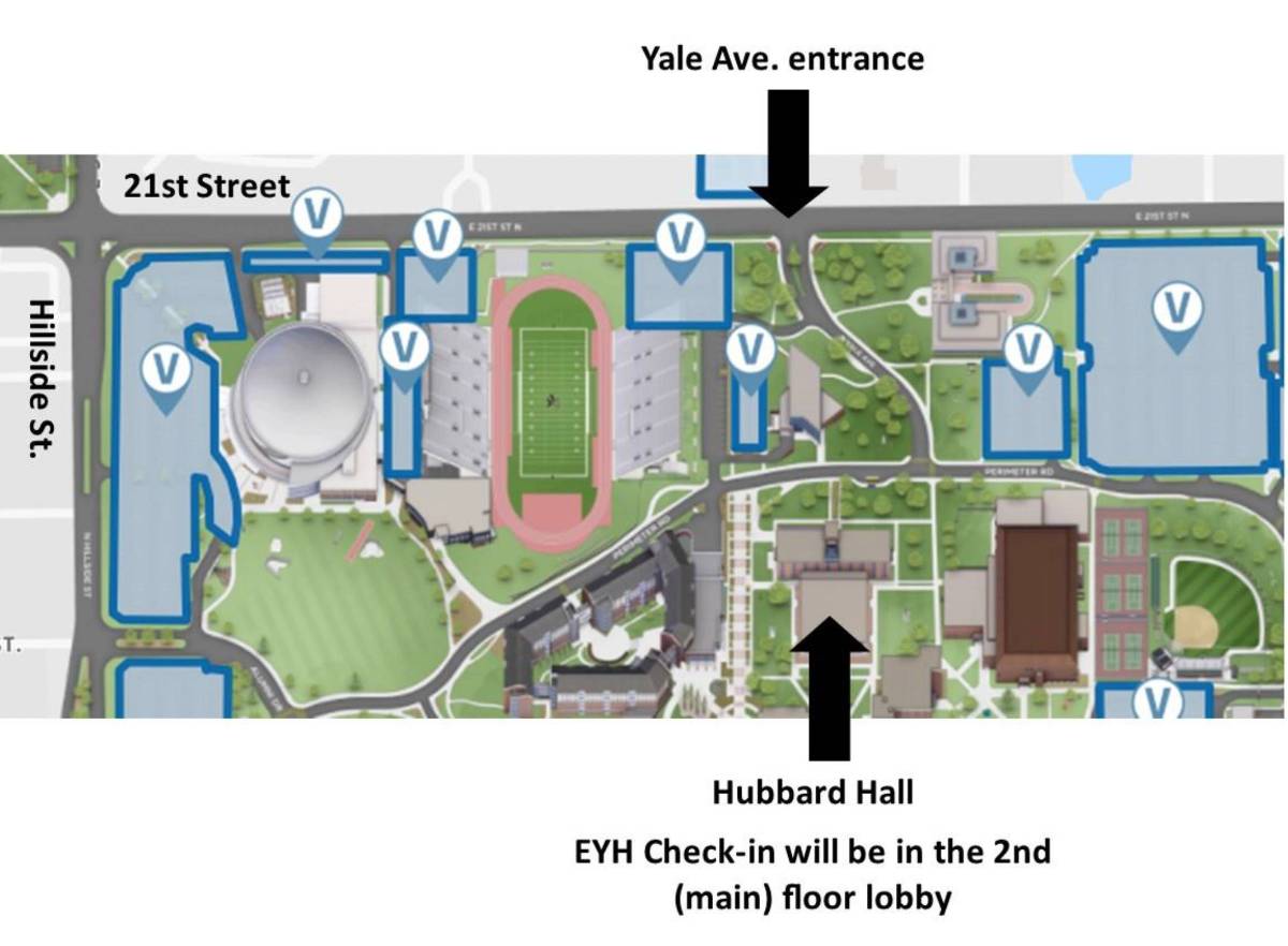 Map showing the direction path explained in the previous directions paragraphs. 