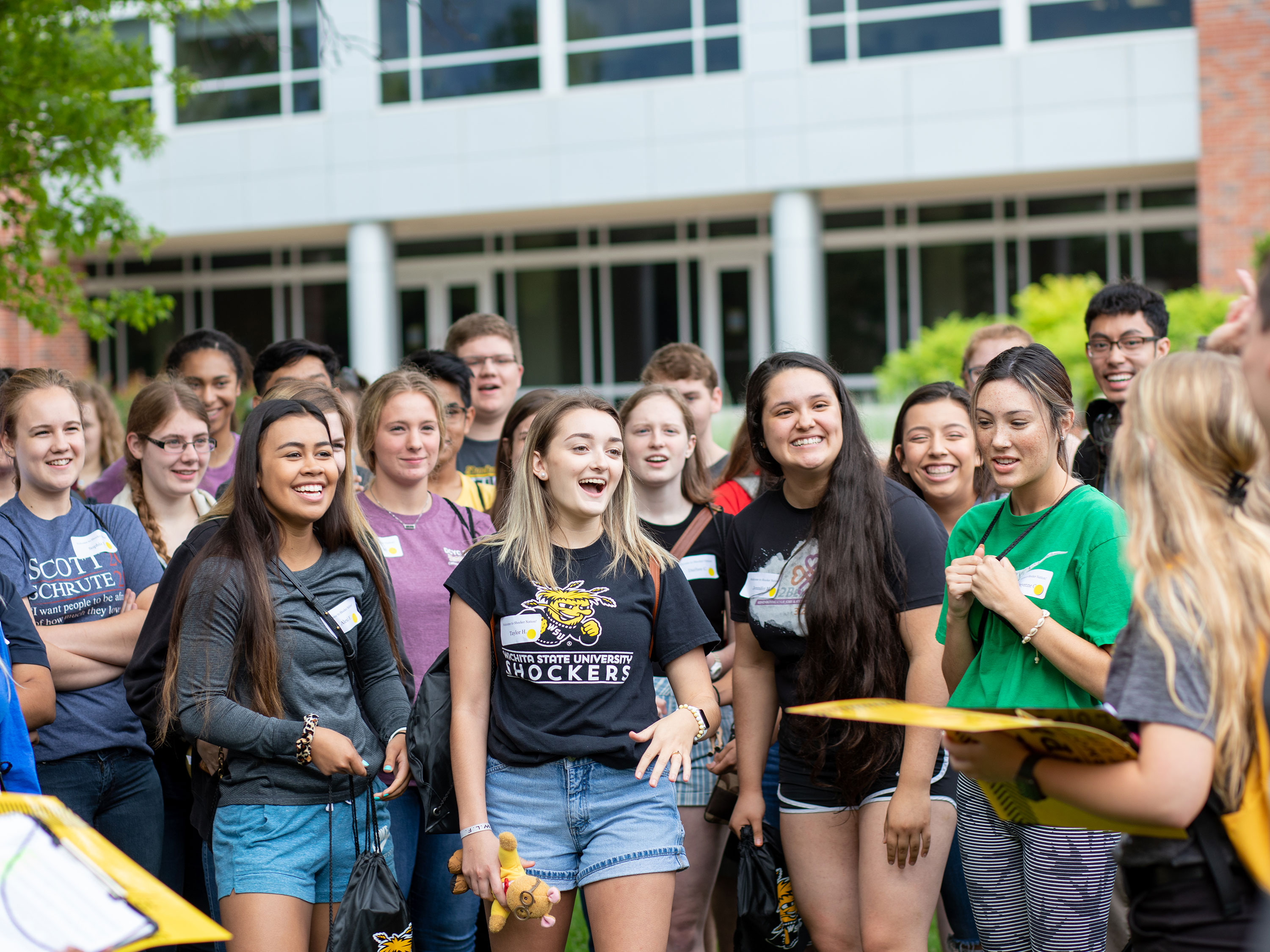 Students participate in a summer camp activity