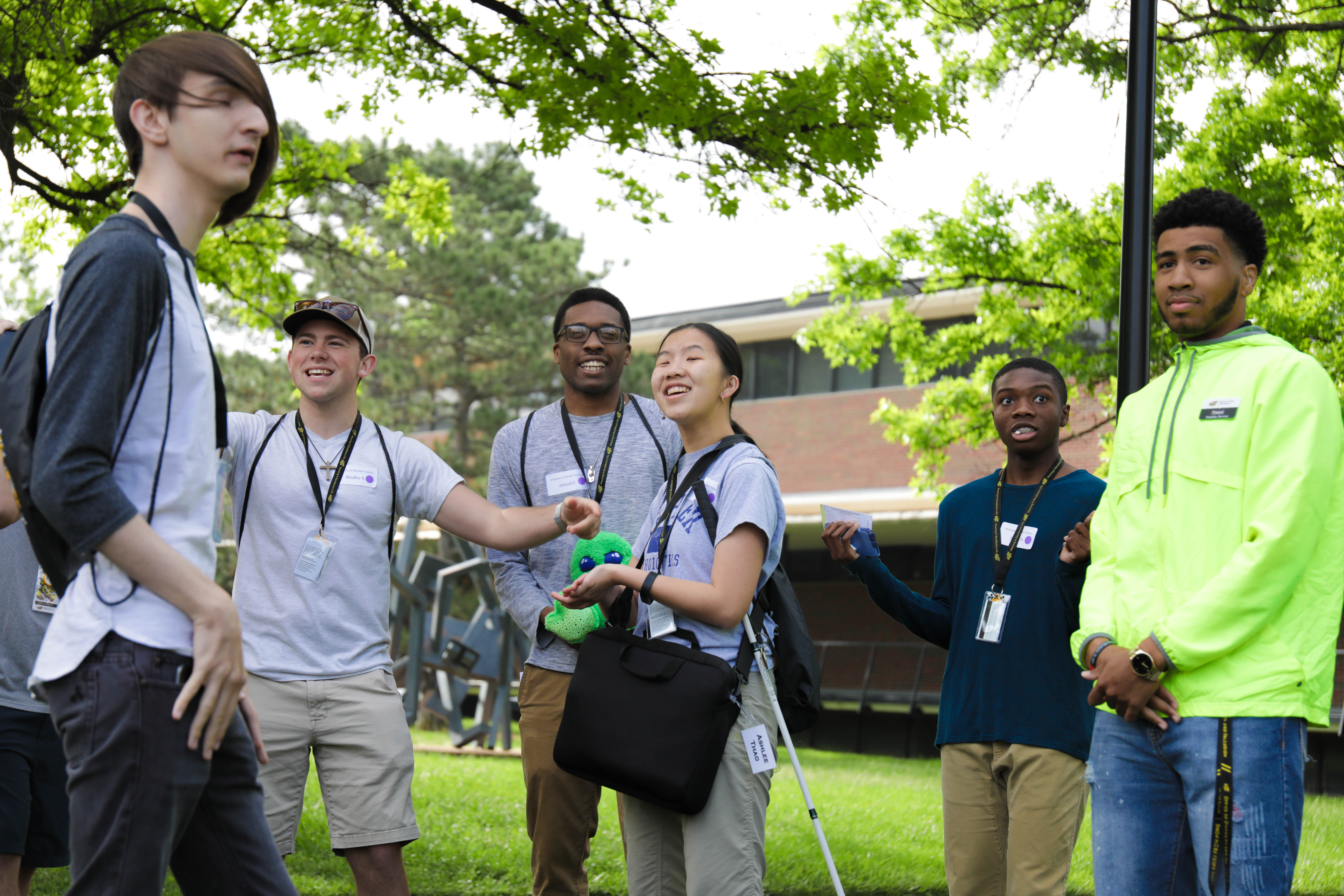 Students participate in a summer camp activity