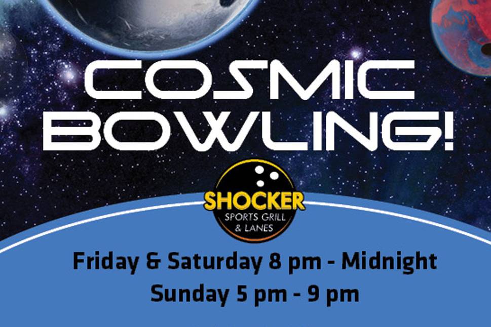 Cosmic bowling graphic