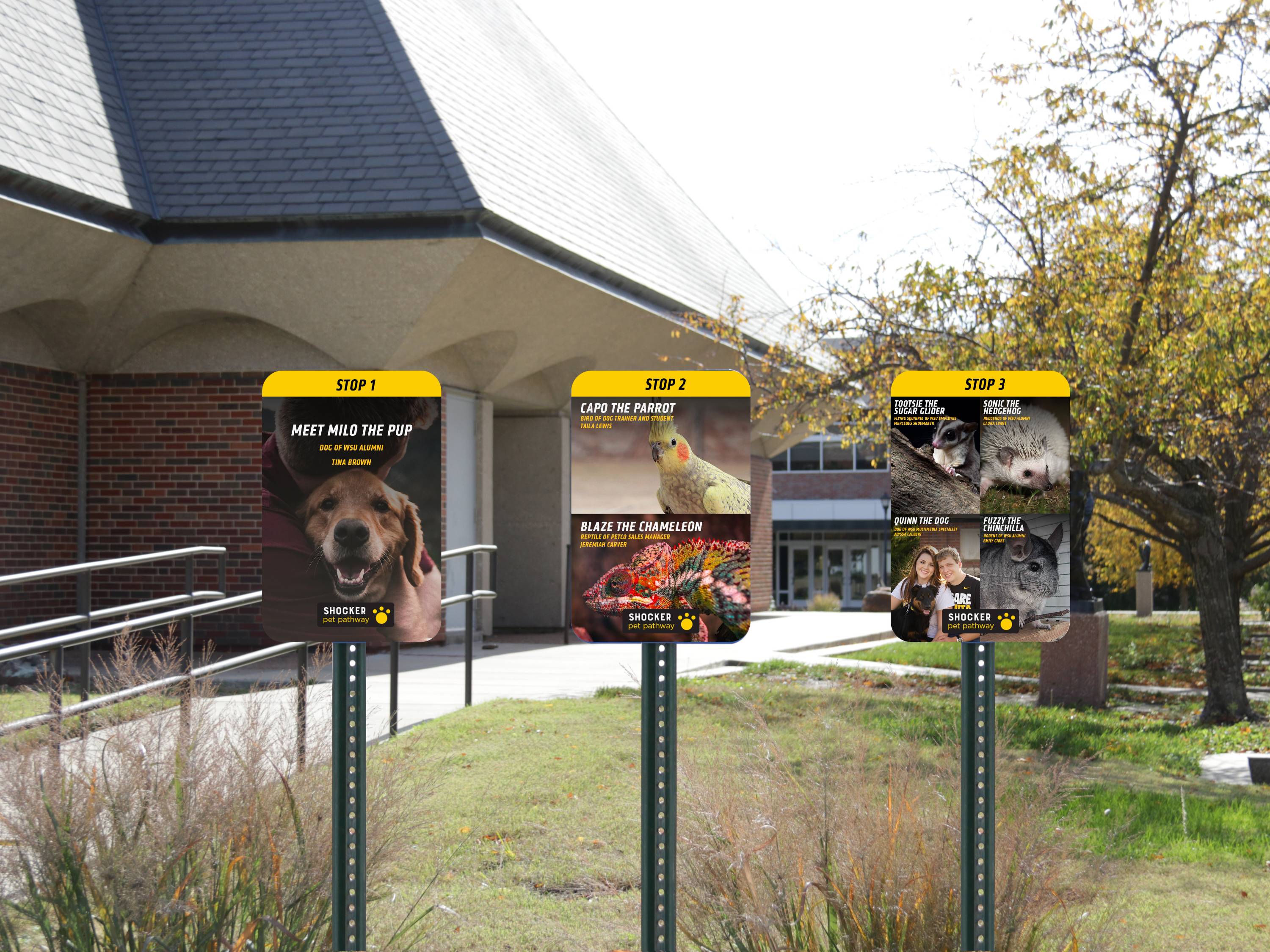 Shocker Pet Pathway Signs