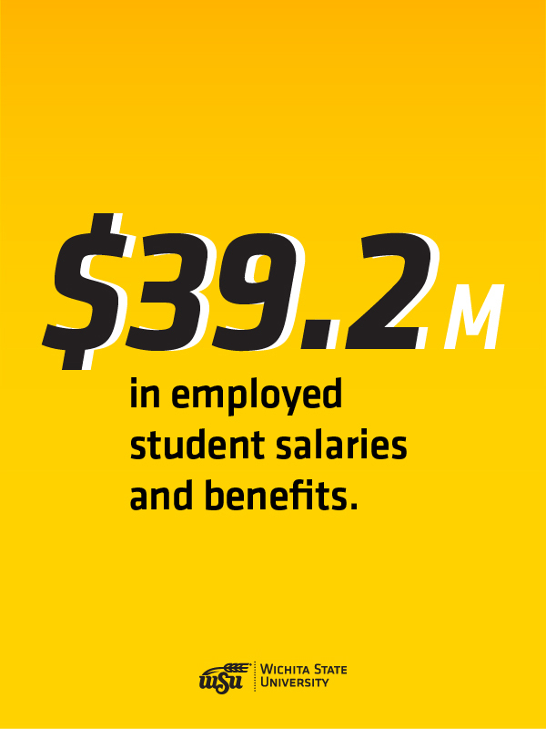 Wichita State students earned approximately $39.2 million.