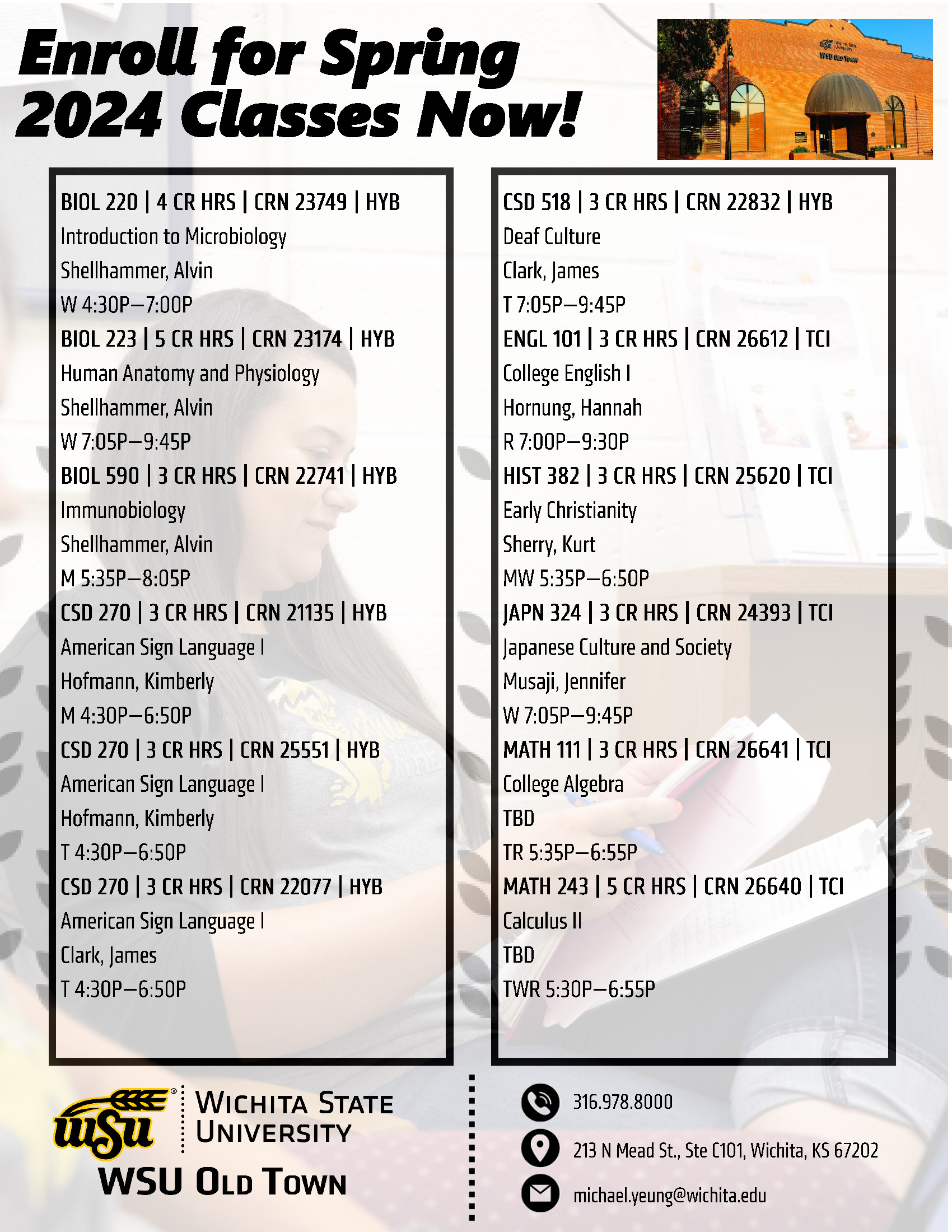WSU Old Town Spring '24 Classes