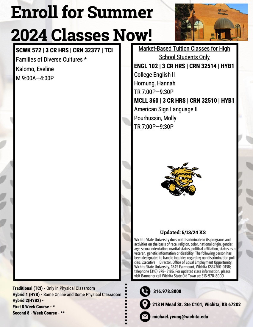 WSU Old Town summer '24 classes b WSU Old Town summer '24 classes b