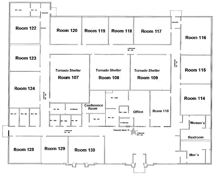 WSU West Classroom Map