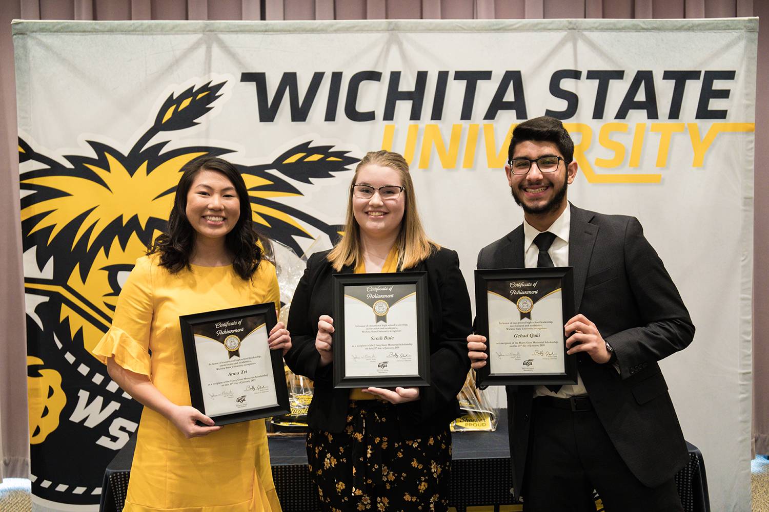 Three students win $64,000 each as WSU Gore Scholars