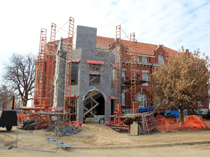 Fiske Hall under renovation in 2016