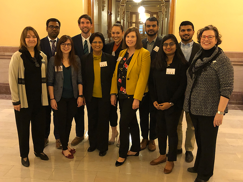 Capitol Graduate Research Summit presenters in the Kansas Capitol Building