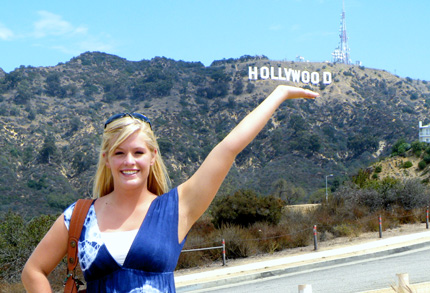 While in California with the National Student Exchange, WSU sophomore Hayley Fry spent time in Hollywood, appearing on 'The Price is Right.'