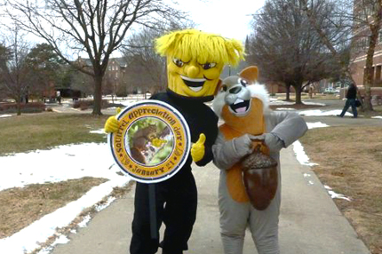 WuShock celebrates Squirrel Appreciation Day at Wichita State, which is known for having more than its fair share of bushy tails running around the campus.