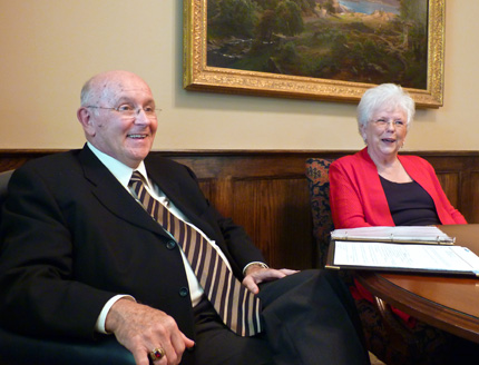 Wichita State's president and first lady, Don and Shirley Beggs, are leaving after more than 13 years at WSU. Shirley says, 