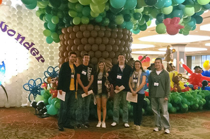 Members of Barton International Group attended the World Balloon Convention over spring break in Dallas as part of their partnership with Pioneer Balloon Co. From left: Rob Freeman, Kurtis Carlin, Sheradin Fabrizius, Adam Cole, Laura Schlapp and Andrew Weishaar.