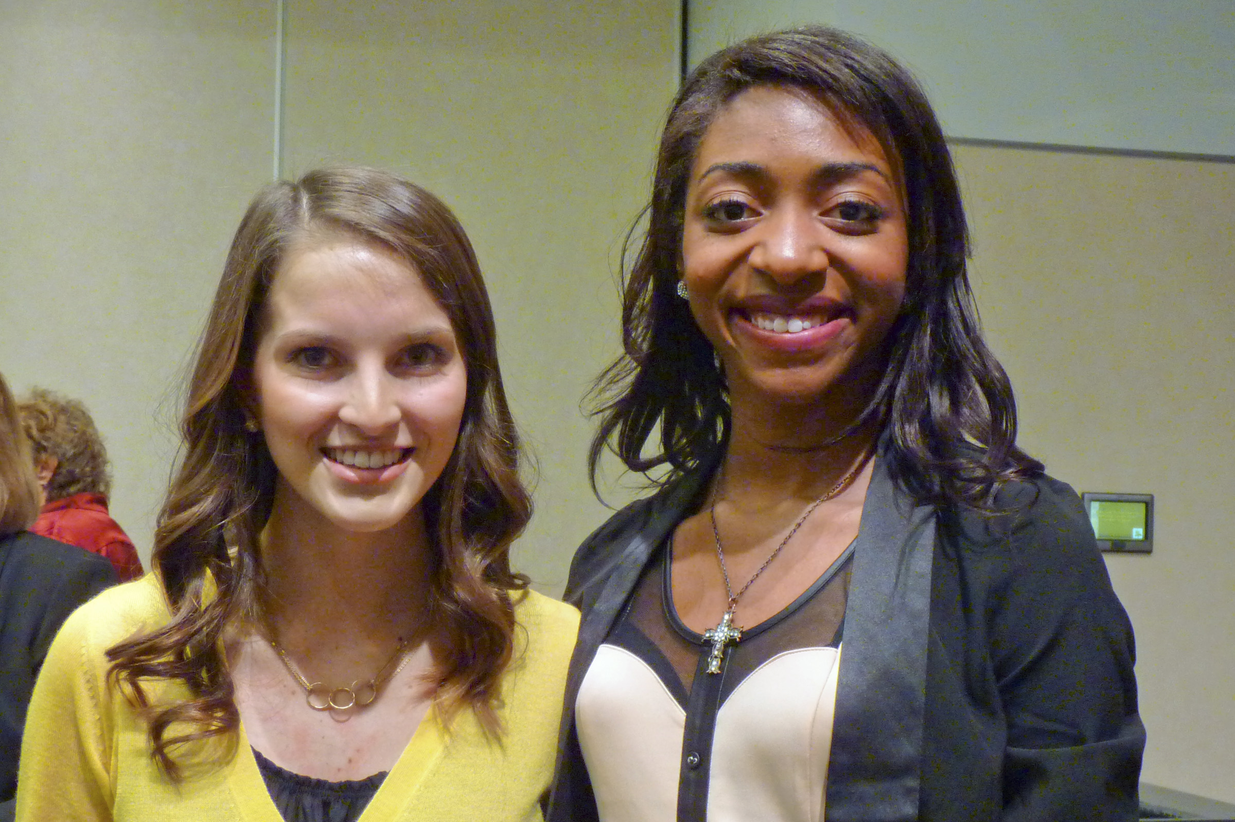 Reegan Innes, left, and Amanda Johnson are winners of the 2013 Harry Gore Memorial Scholarships. They will each receive $52,000 to attend Wichita State., Amanda Johnson