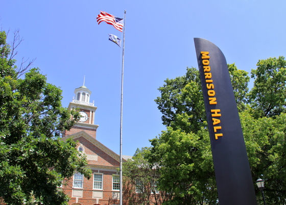 WSU's new signage system features 18-foot-tall building signs in front of major buildings, wall-mounted entryway signs and directional signage for pedestrians and drivers.