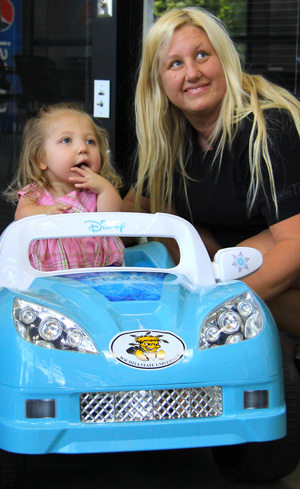 Jocelyn with car