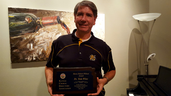 Wichita State University music director Tom Wine won a lifetime achievement award.