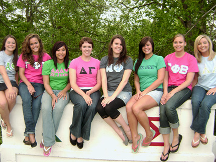 Sorority members prepare for Greek Week and formal sorority recruitment, Sept. 5-6 and Sept. 12-15.