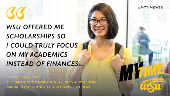 Freshman Saylis Sengvilay says through her involvement in different campus organizations, she has found many career opportunities.