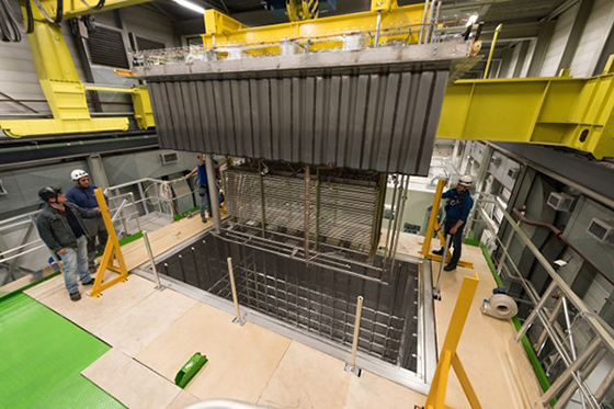 Large prototype detectors for the neutrino research project are being built at the CERN European research center.