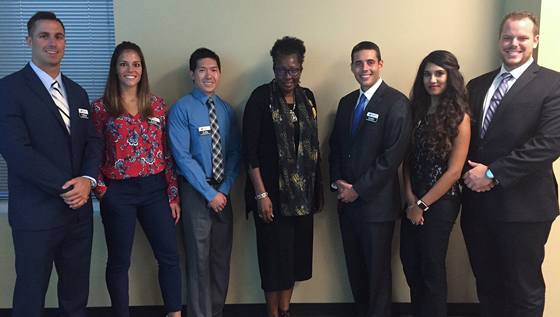 Wichita State's AEGD residents with Dean Sandra Bibb (middle).