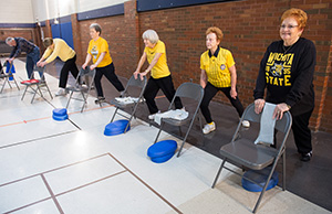 seniors stretching