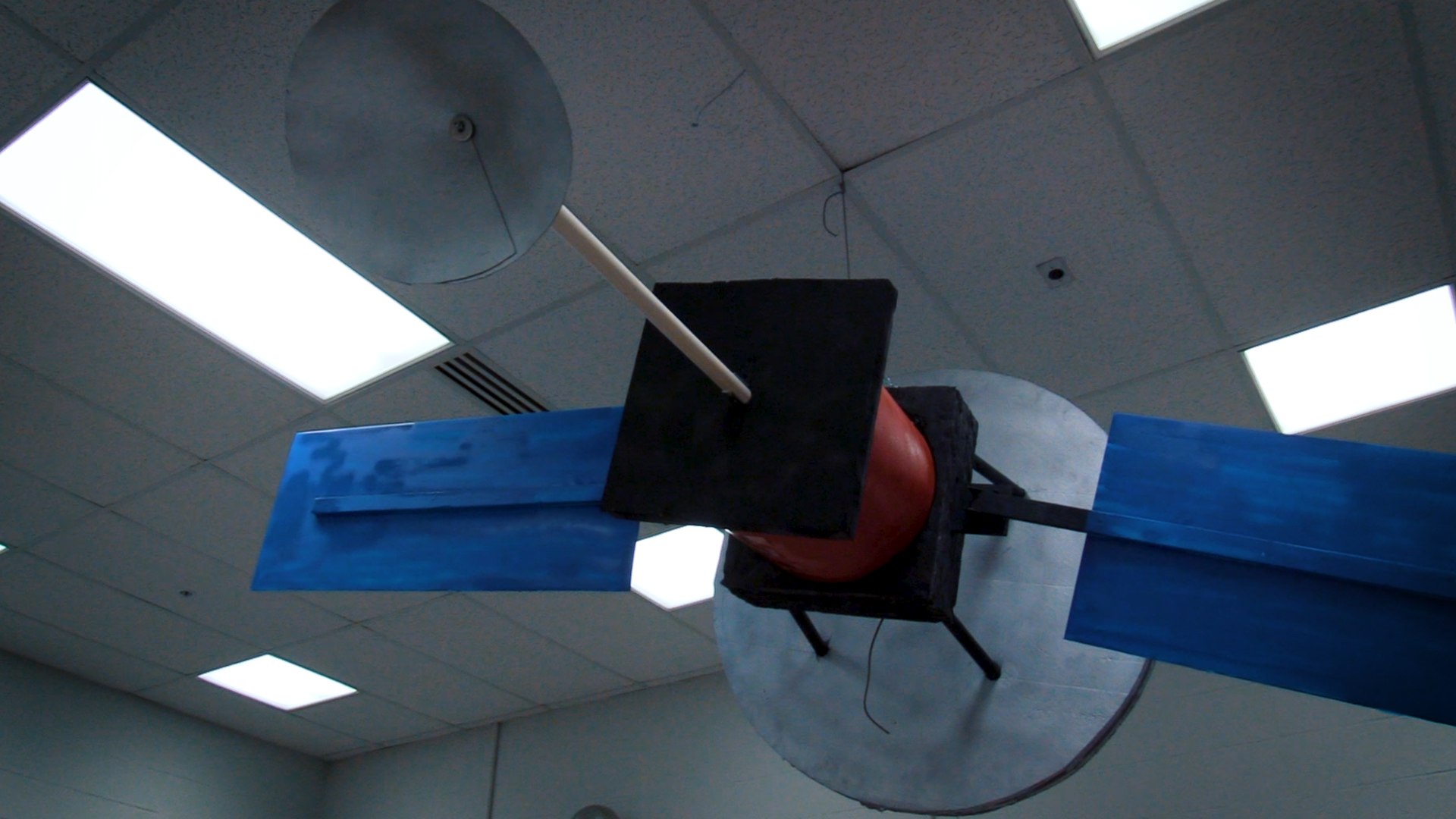 An early replica of the neutrino detector.