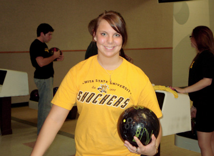 Frida Dahlgren moved from Sweden to attend Wichita State, where she is a member of the women's bowling team.