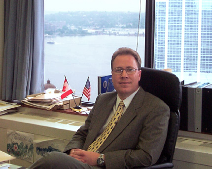 Mark Seibel, a graduate of WSU's political science department, used to work in Nova Scotia before taking a job at the U.S. Embassy in Moscow.