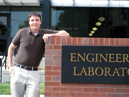 Marshall Schmidt, mechanical engineering major, is competing in this year's Spirit Global Design Challenge.