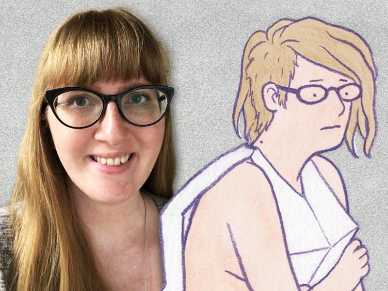 Trishelle Jeffery smiling beside an illustrated version of herself.