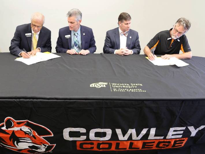 Cowley College 2+2 agreement signing