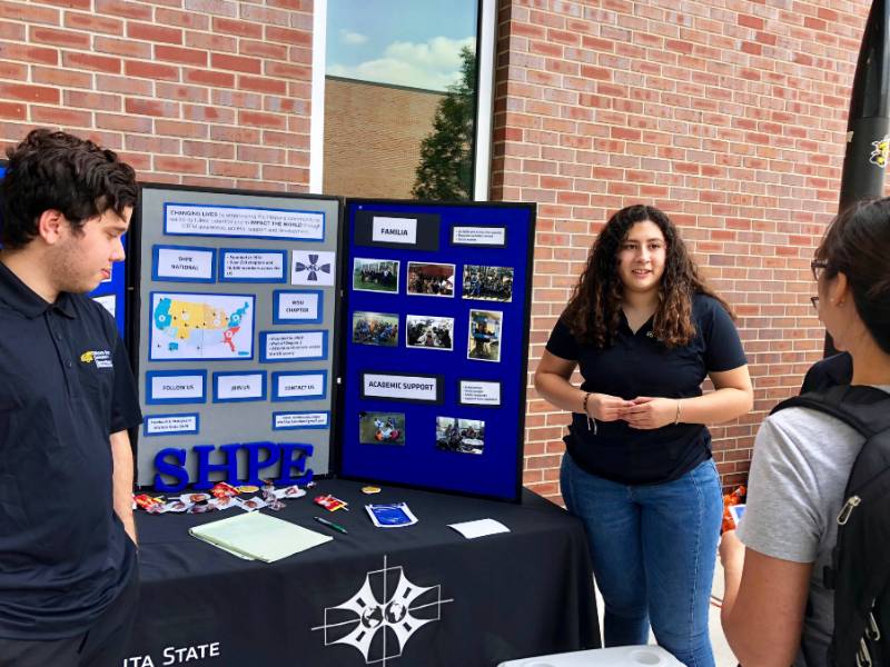 Melissa Rocha participates in the annual Engineering Block Party held the first week of school.