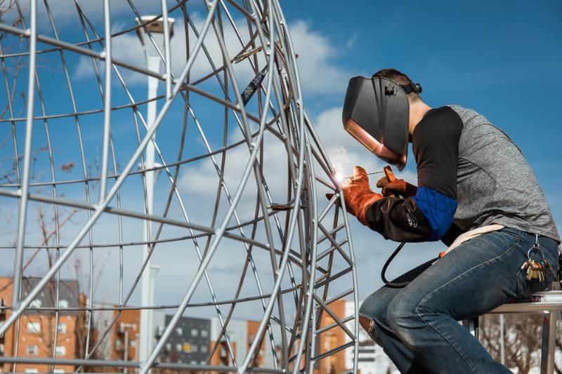 Brady Hatter working on Love Locks Pod