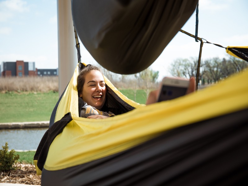 Hammocks on the Wichita State campus