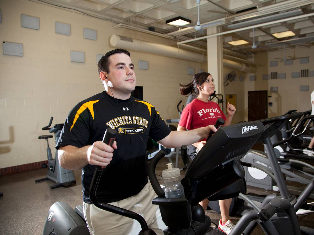 Cardio room at the Heskett Center