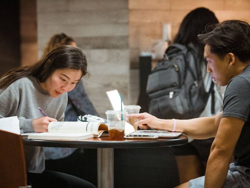 Students study in the RSC